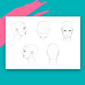 Hair Colour sketching cards